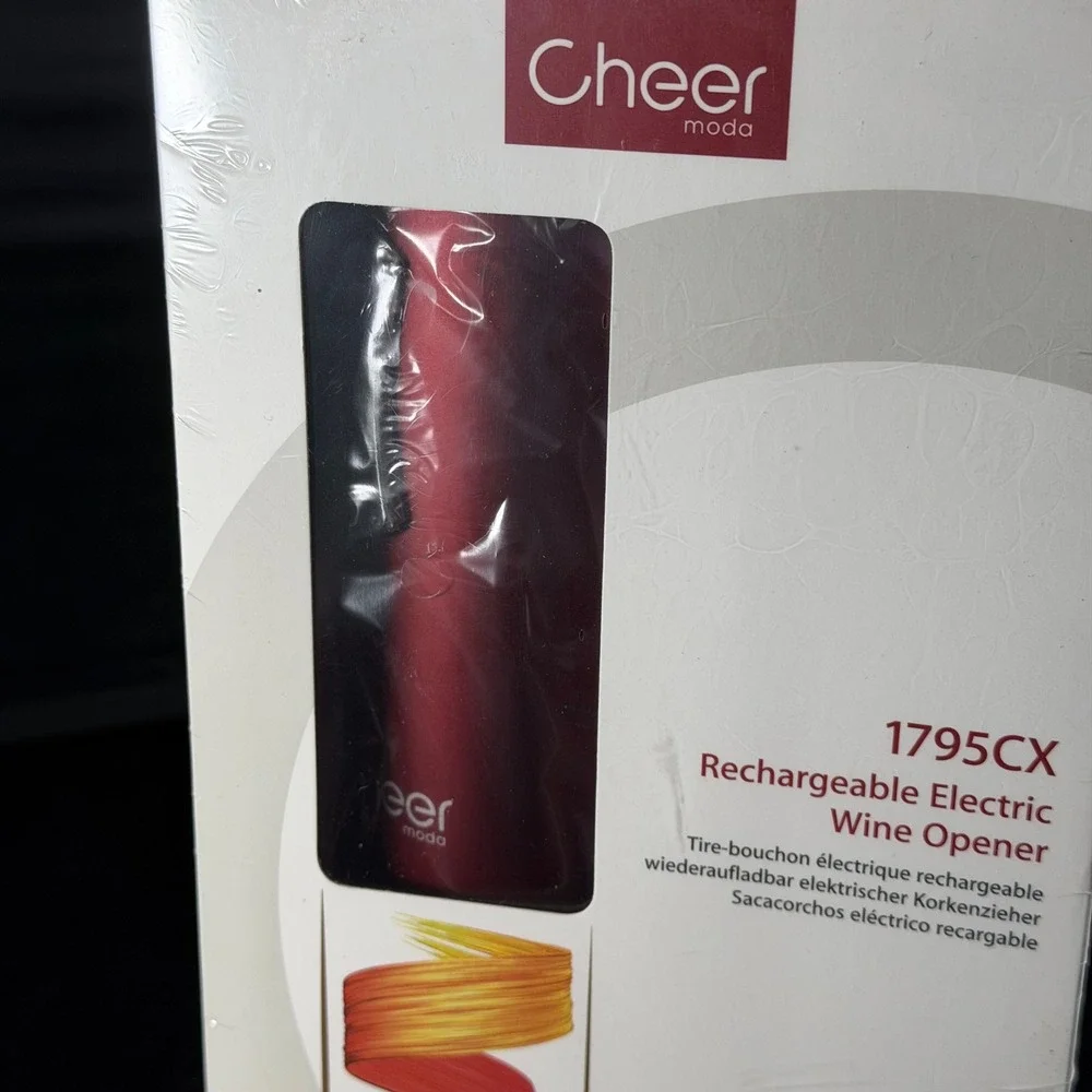 Cheer Moda 1795CX Rechargeable Electric Wine Opener Red BurgundyNew